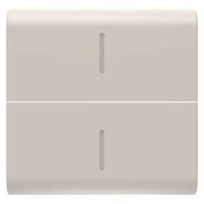 BUTON ÎNLOCUIBIL PENTRU COMENZI AXIALE - CU 2 DIFUZOARE - 2 MODULE - SATIN NATURAL BEJ - CHORUSMART