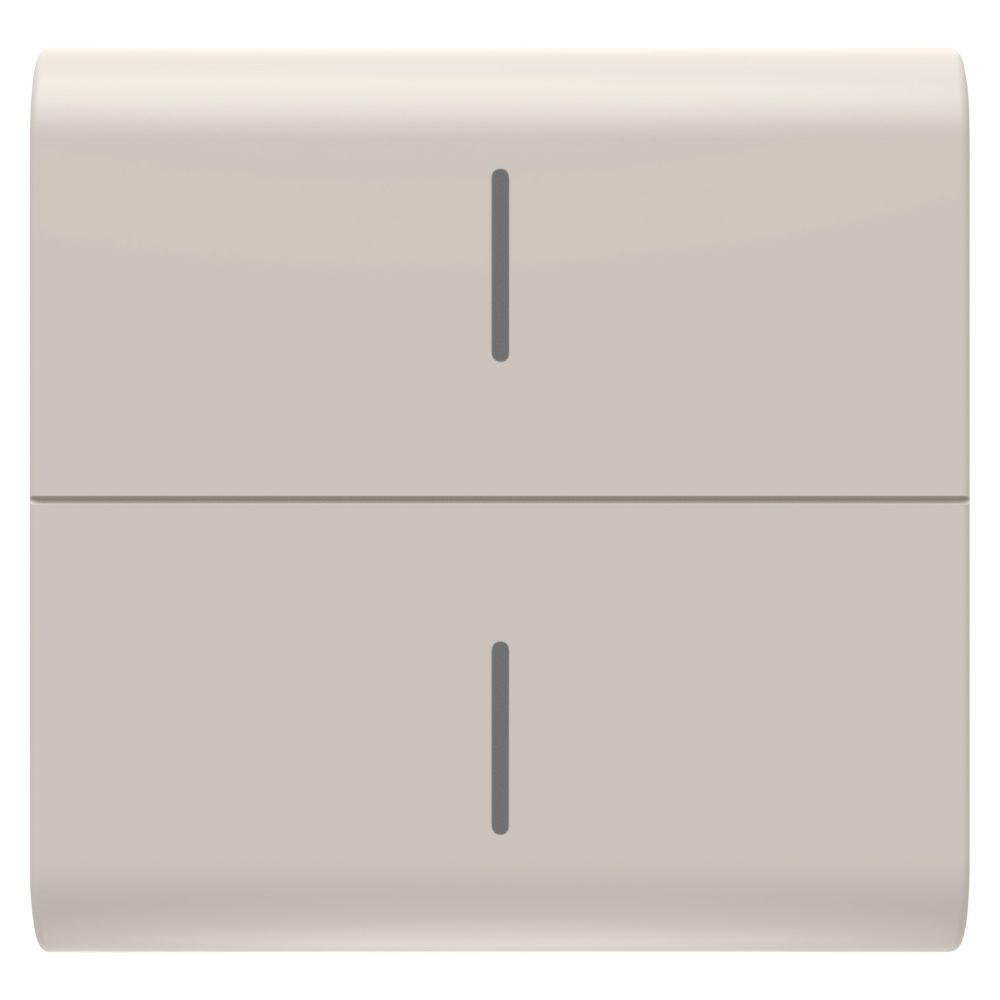  touche interchangeable pour bouton-poussoir connecté eco - 2 modules - beige naturel satin - chorusmart