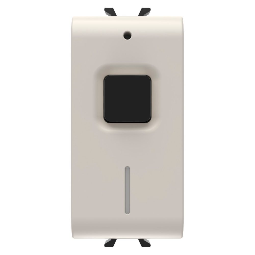  ATTUATORE ON/OFF CONNESSO CON MISURA DI ENERGIA - 100-240V ac 50/60 Hz - NA 16A (AC1) 240V ac - 1 MODULO - NATURAL BEIGE SATINATO - CHORUSMART