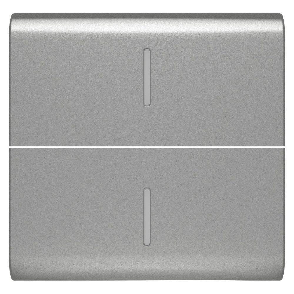  TOUCHE INTERCHANGEABLE POUR INTERRUPTEURS AXIAUX - AVEC 2 DIFFUSEURS - 2 MODULES - TITANE - CHORUSMART
