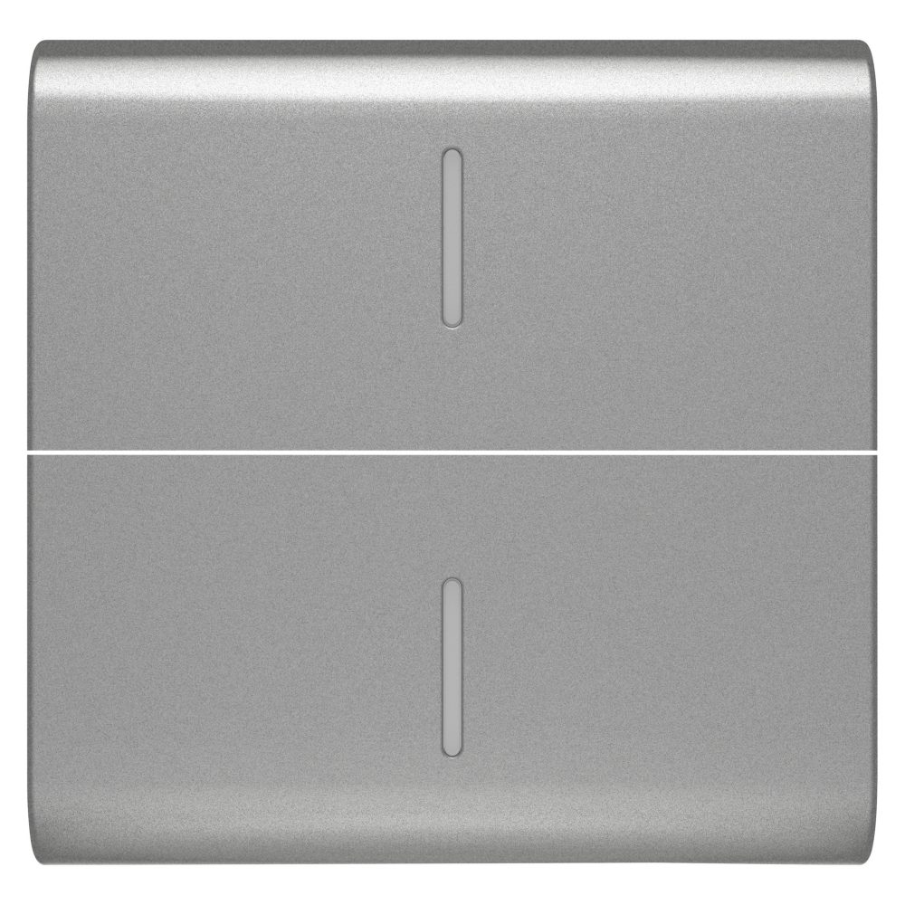  touche interchangeable pour interrupteurs axiaux - avec 2 diffuseurs - 2 modules - titane - chorusmart