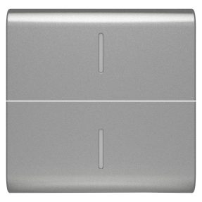 מקש ניתן להחלפה עבור אביזרי שליטה עם לחיצה ישרה - עם 2 מפזרי אור - 2 מודולים - טיטניום - chorusmart