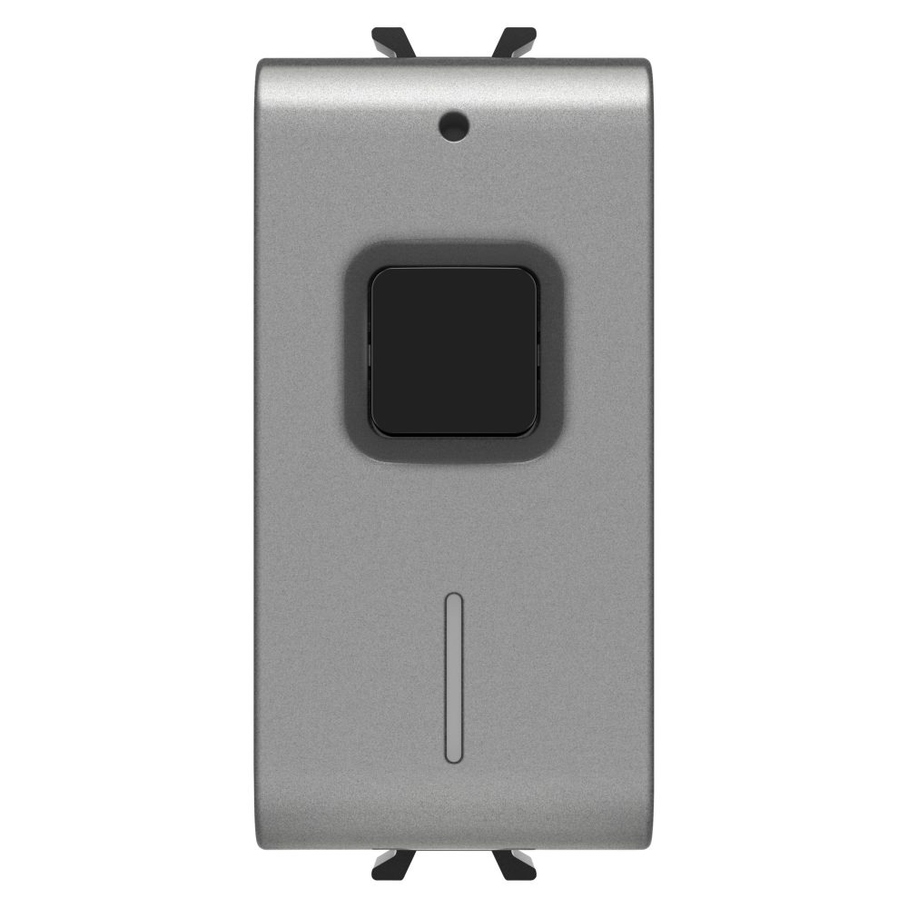  connected switch actuator with energy measurement - 100-240 v ac 50/60 hz - no 16a (ac1) 240 v ac - 1 modulo - titanium - chorusmart