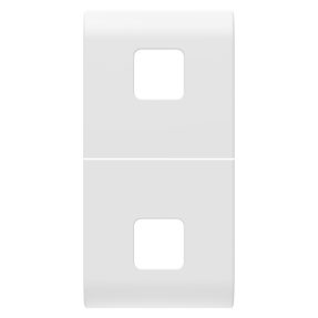 CSERÉLHETŐ KAPCSOLÓGOMB AXIÁLIS KAPCSOLÓKHOZ - 2 JELZŐFÉNYEZHETŐ SZIMBÓLUM LENCSÉVEL SZERELENDŐ - 1 MODULOS - SZATÉN FEHÉR - CHORUSMART