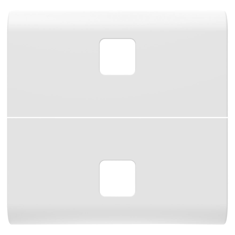  tasto intercambiabile per comandi assiali - da completare con 2 lenti - 2 moduli - bianco satinato - chorusmart