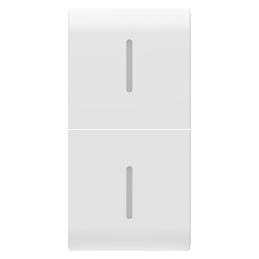  replaceable button key for axial commands - with 2 diffusers - 1 module - satin white - chorusmart