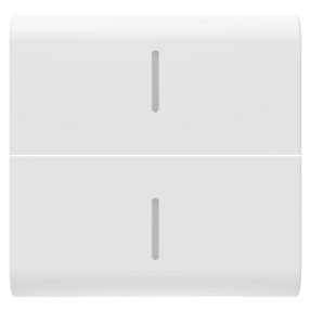 מקש ניתן להחלפה עבור אביזרי שליטה עם לחיצה ישרה - עם 2 מפזרי אור - 2 מודולים - לבן סטן (מט) - chorusmart