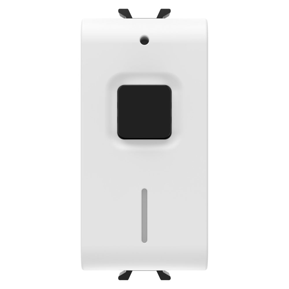  connected switch actuator with energy measurement - 100-240 v ac 50/60 hz - no 16a (ac1) 240 v ac - 1 modulo - satin white - chorusmart