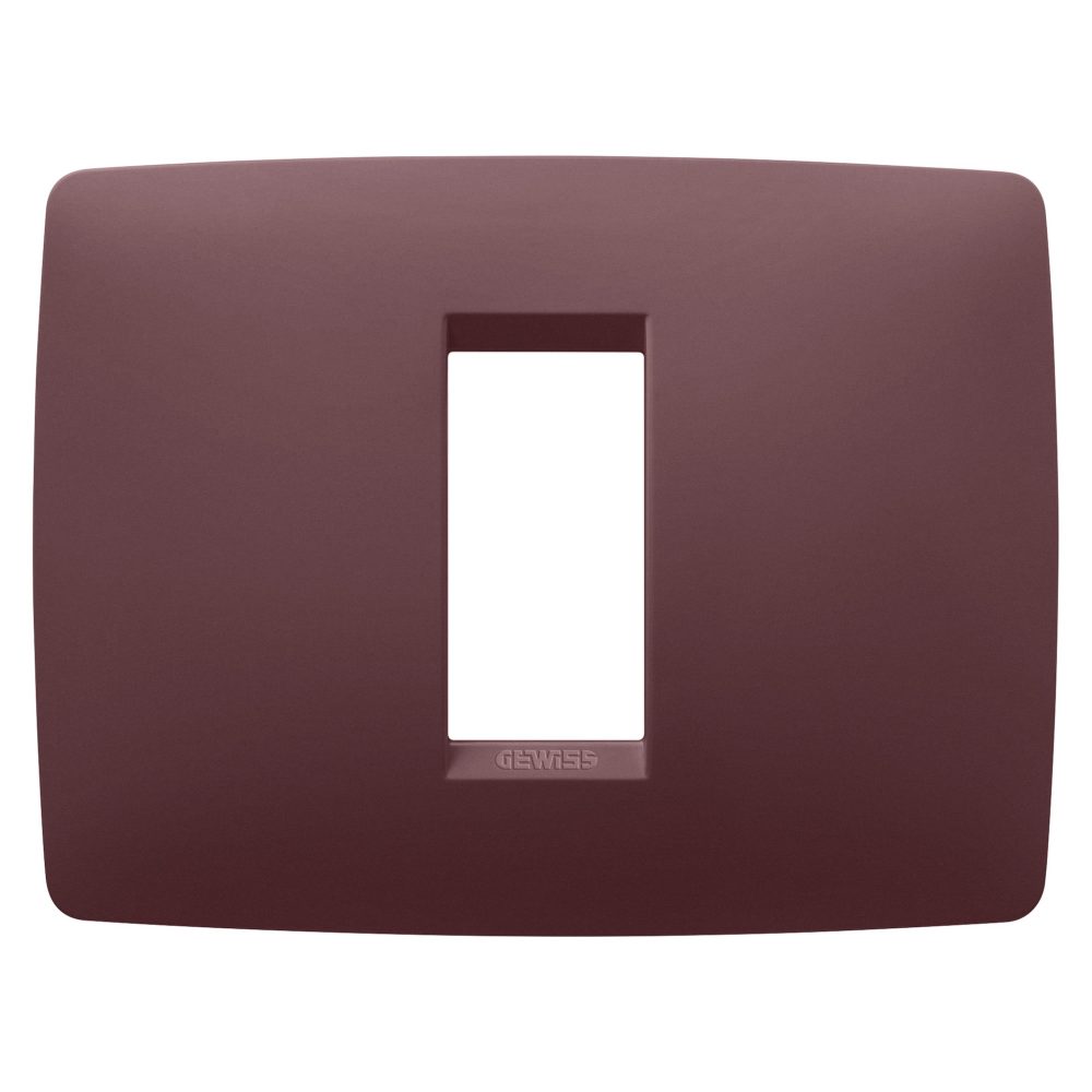  one plate - in painted technopolymer - 1 module - tuscan red - chorusmart