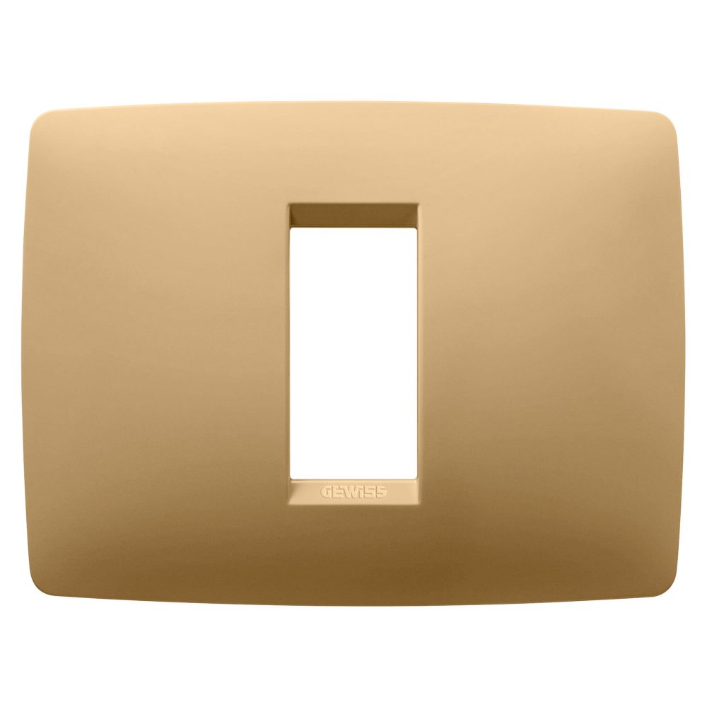  placca one - in tecnopolimero verniciato - 1 posto - oro - chorusmart