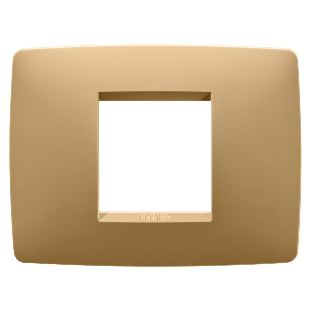  placca one - in tecnopolimero verniciato - 2 posti - oro - chorusmart