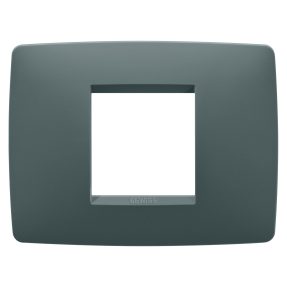 placa one - tecnopolímero barnizado - 2 módulos - verde azulado - chorusmart