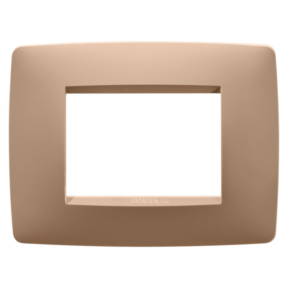  placca one - in tecnopolimero verniciato - 3 posti - rame chiaro - chorusmart