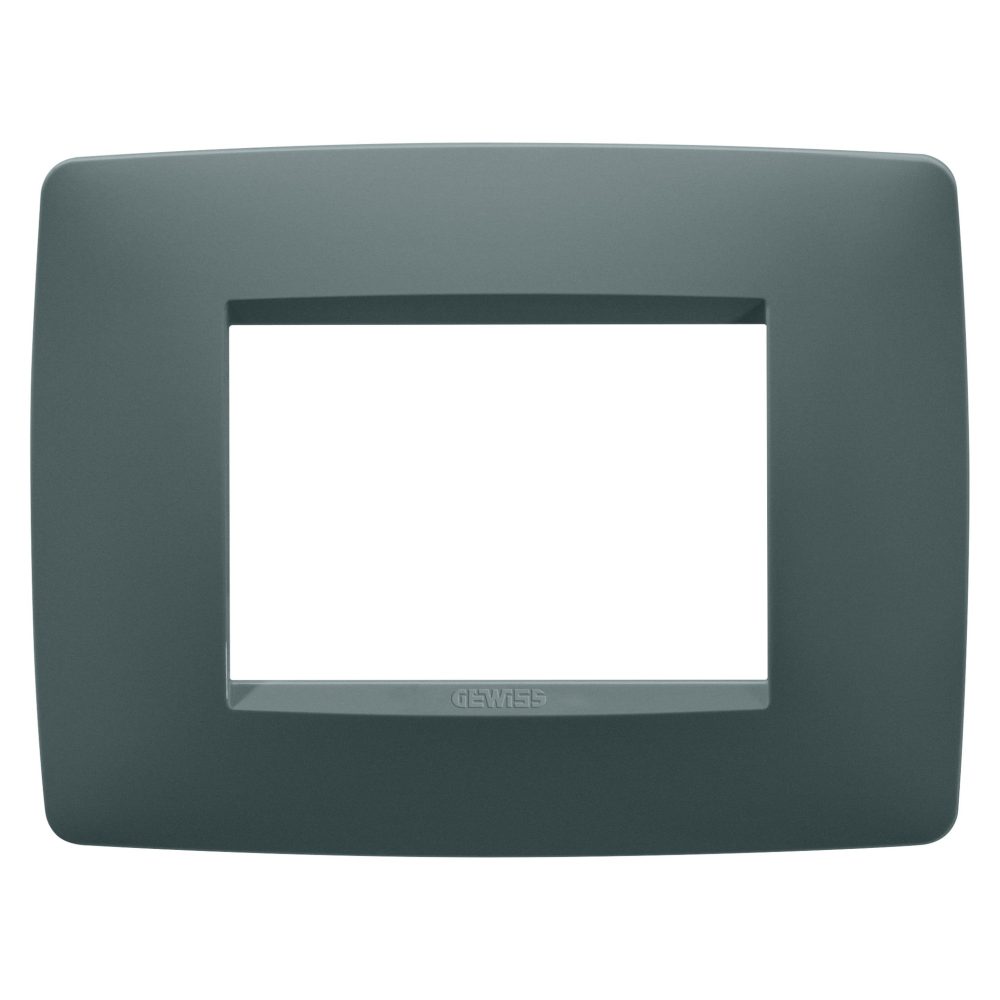  placa one - tecnopolímero barnizado - 3 módulos - verde azulado - chorusmart