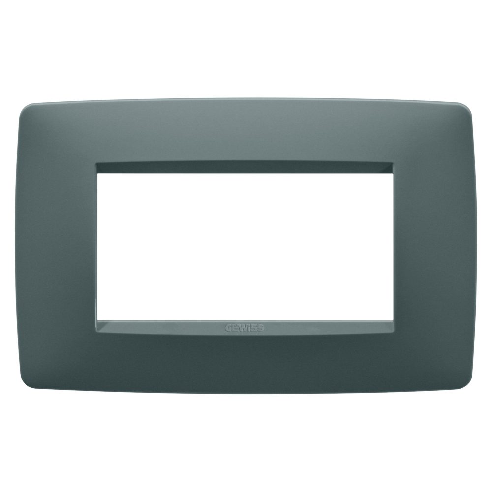  placca one - in tecnopolimero verniciato - 4 posti - ottanio - chorusmart