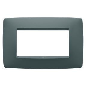 placa one - tecnopolímero barnizado - 4 módulos - verde azulado - chorusmart