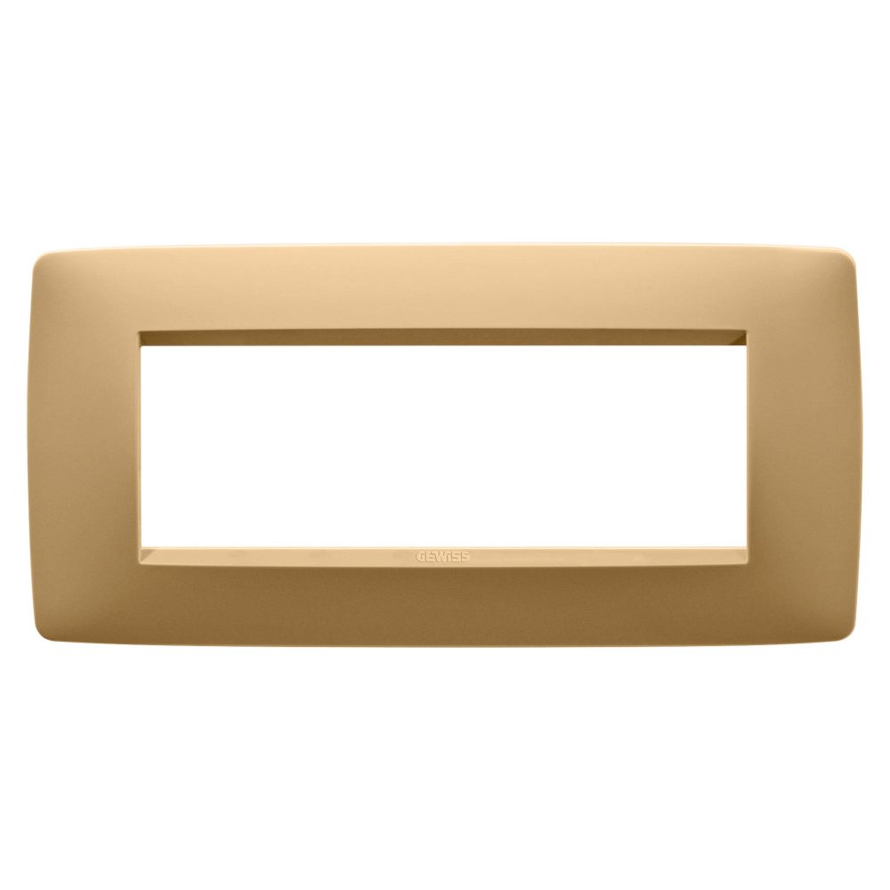  abdeckrahmen one - in lackiertem technopolymer - 6 module - gold - chorusmart