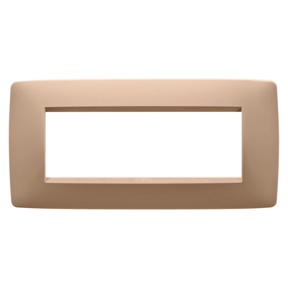 placca one - in tecnopolimero verniciato - 6 posti - rame chiaro - chorusmart