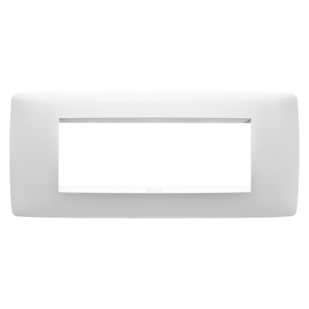  placca one - in tecnopolimero - 6 posti - bianco - 202 mm. larghezza