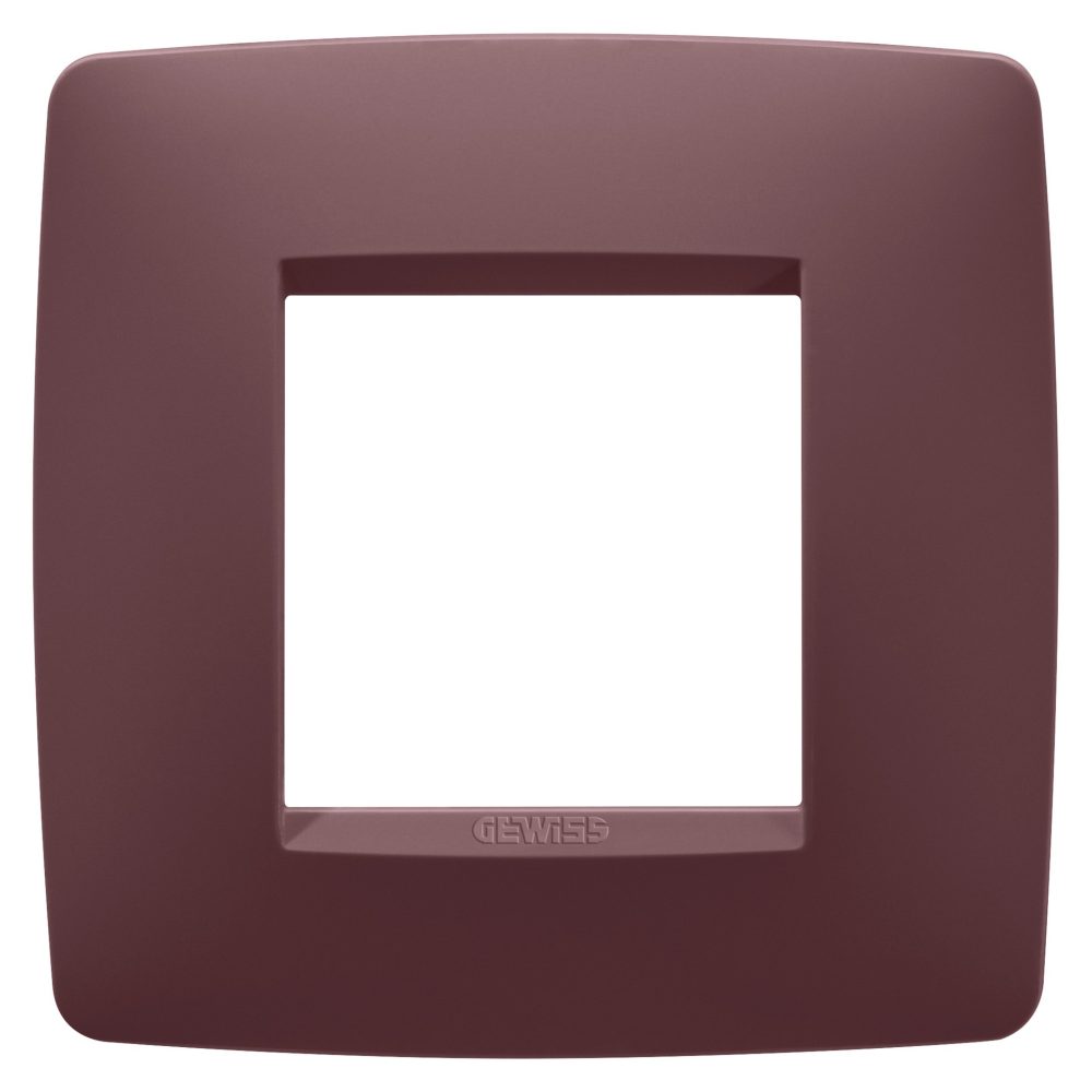  one international plate - in painted technopolymer - 2 modules - tuscan red - chorusmart