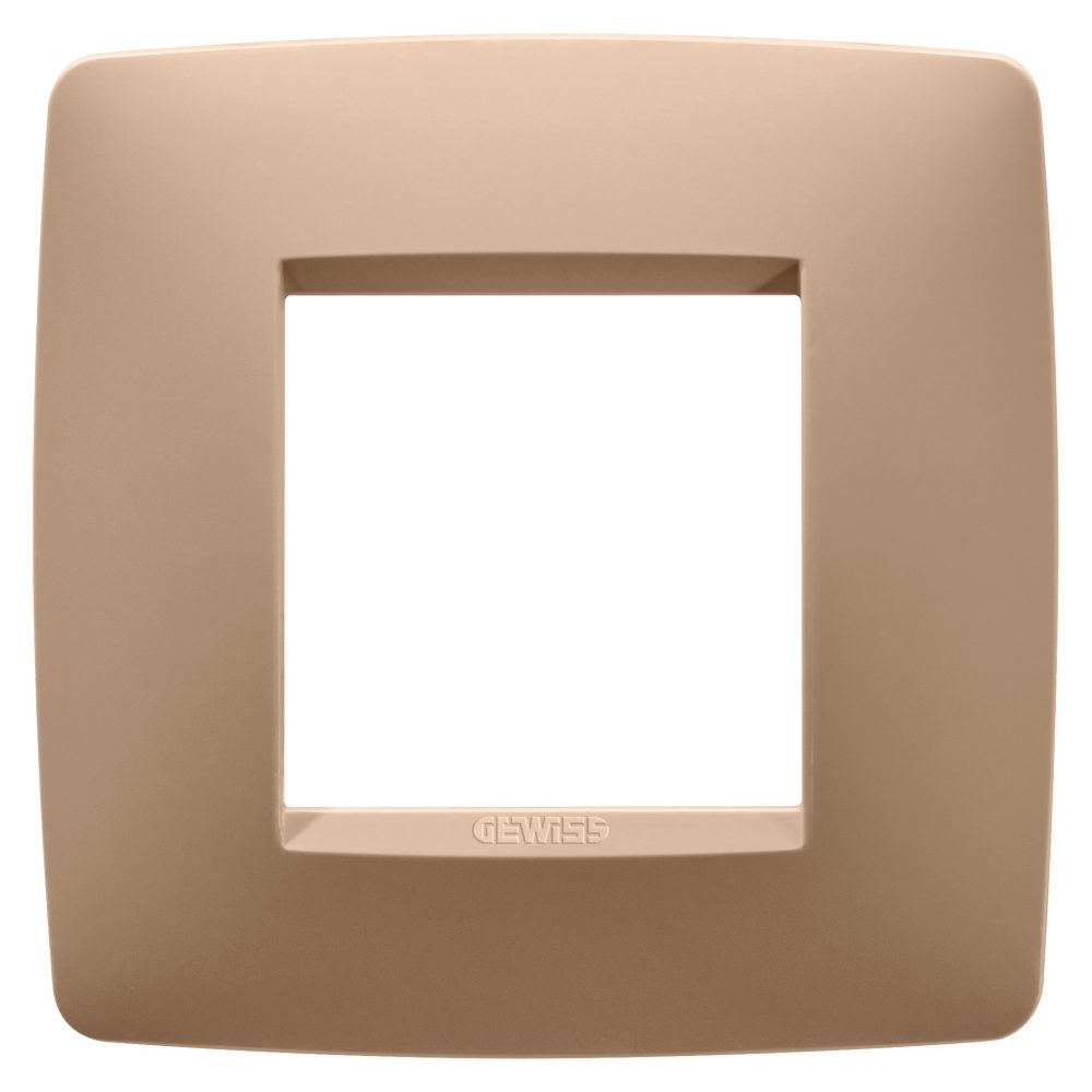  one international plate - in painted technopolymer - 2 modules - soft copper - chorusmart