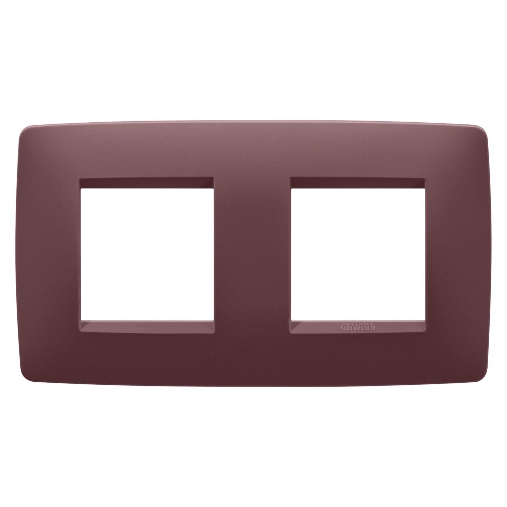  one international plate - in painted technopolymer - 2+2 modules horizontal - tuscan red - chorusmart