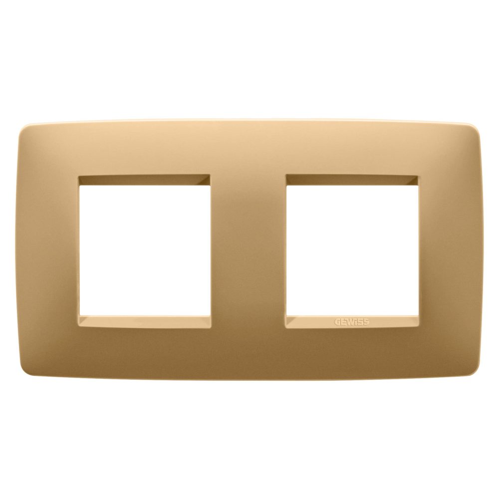 placca one international - in tecnopolimero verniciato - 2+2 posti orizzontale - oro - chorusmart