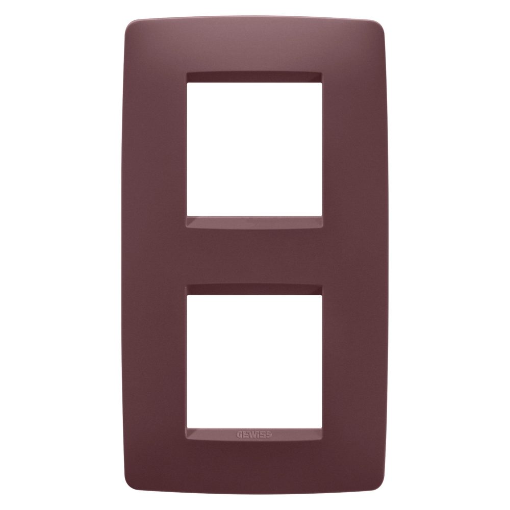  one international plate - in painted technopolymer - 2+2 modules vertical - tuscan red - chorusmart