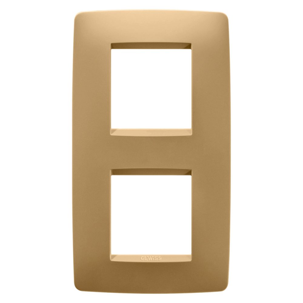  placca one international - in tecnopolimero verniciato - 2+2 posti verticale - oro - chorusmart