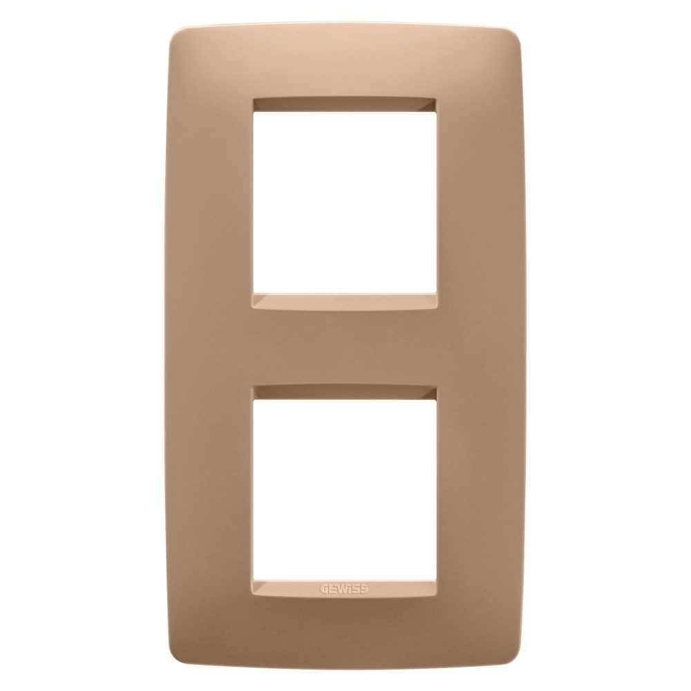  placca one international - in tecnopolimero verniciato - 2+2 posti verticale - rame chiaro - chorusmart