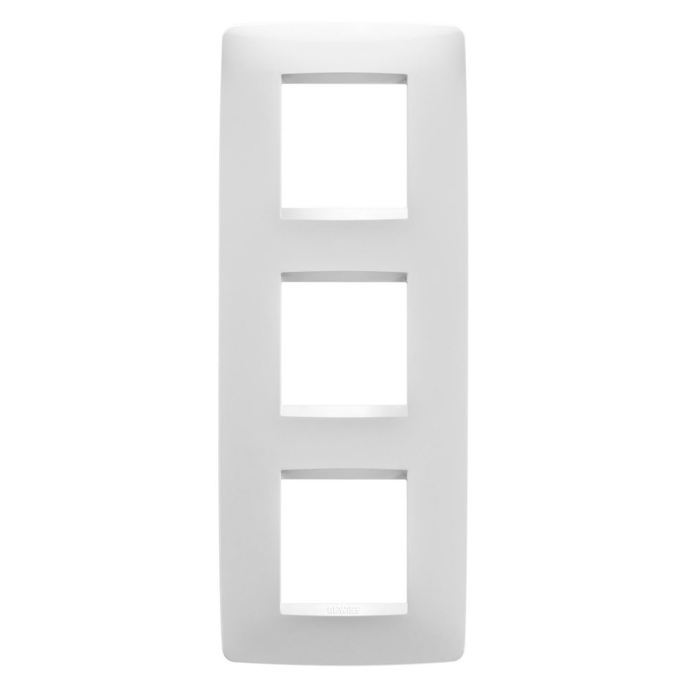  placca one international - in tecnopolimero - 2+2+2 posti verticale - bianco - chorusmart