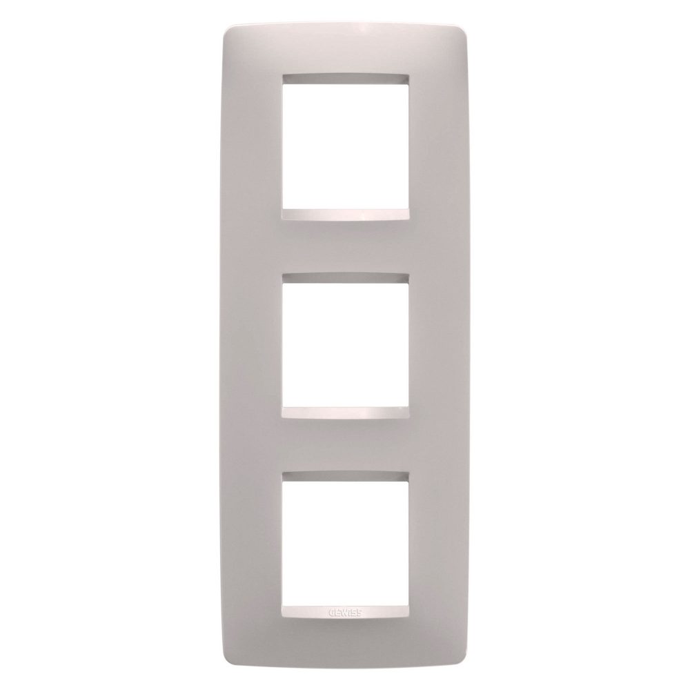  abdeckrahmen one international - in lackiertem technopolymer - 2+2+2 module vertikal - naturbeige - chorusmart