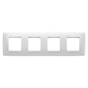 ONE INTERNATIONAL PLATE - TECHNOPOLYMER - 2+2+2+2 MODULES HORIZONTAL - WHITE - CHORUSMART