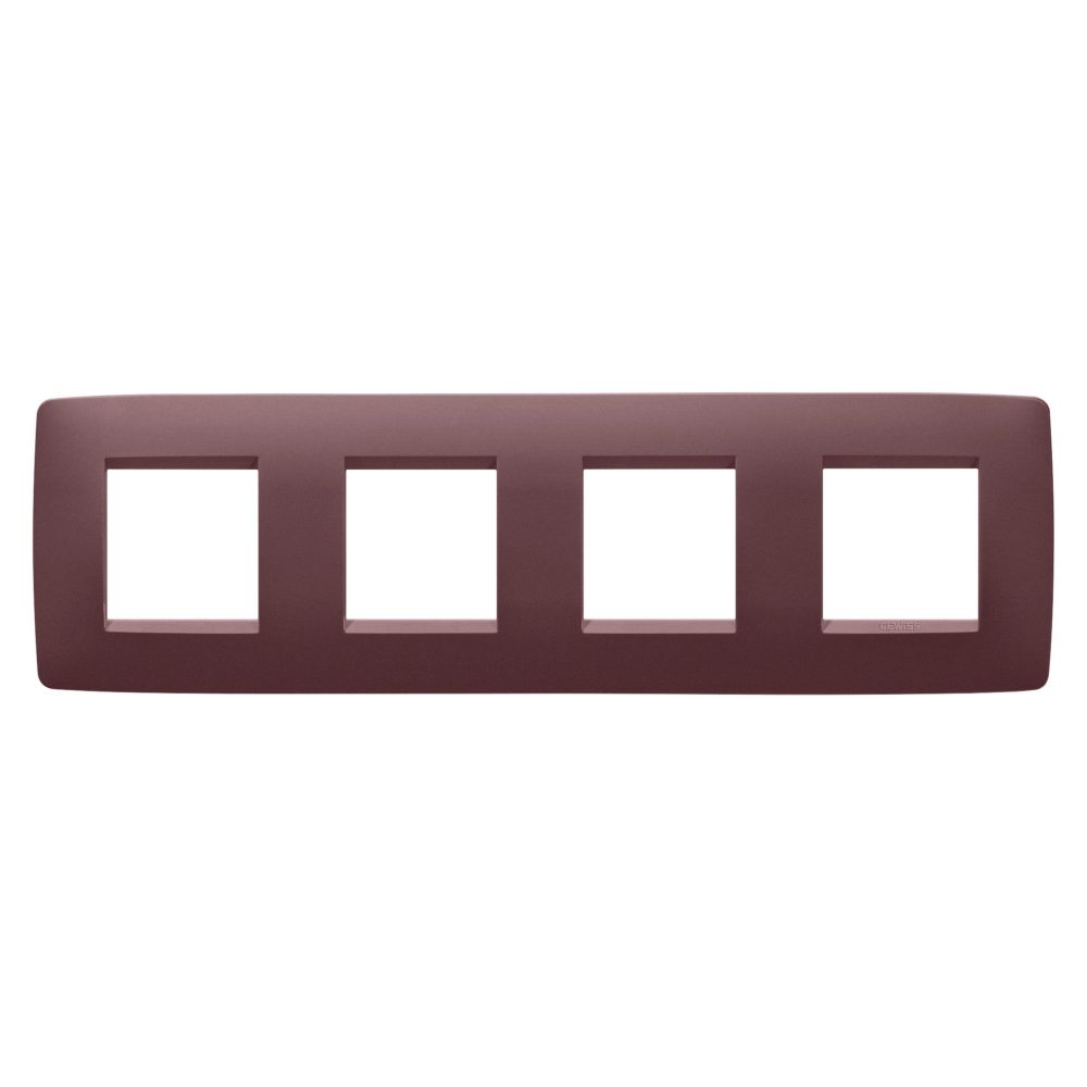  one international plate - in painted technopolymer - 2+2+2+2 modules horizontal - tuscan red - chorusmart
