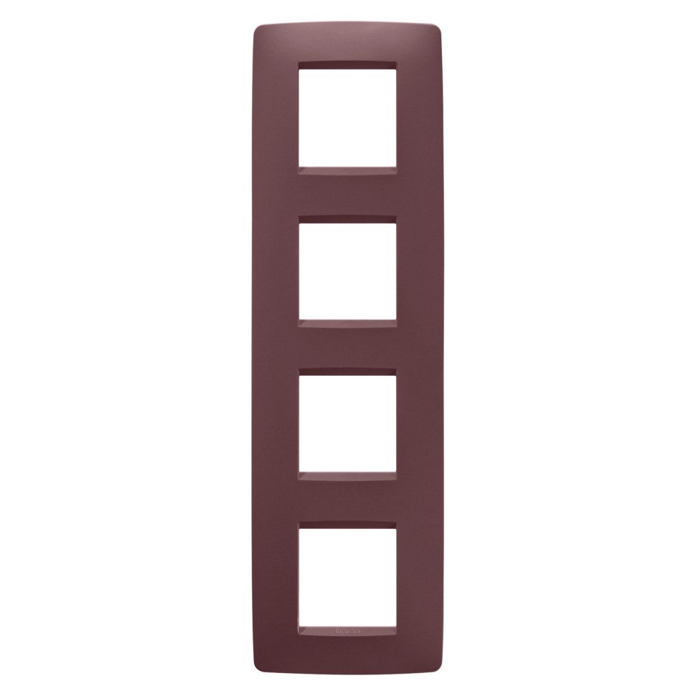  placca one international - in tecnopolimero verniciato - 2+2+2+2 posti verticale - tuscan red - chorusmart