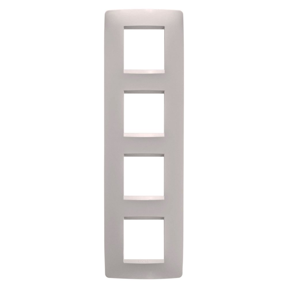  abdeckrahmen one international - in lackiertem technopolymer - 2+2+ +2+2 module vertikal - naturbeige - chorusmart