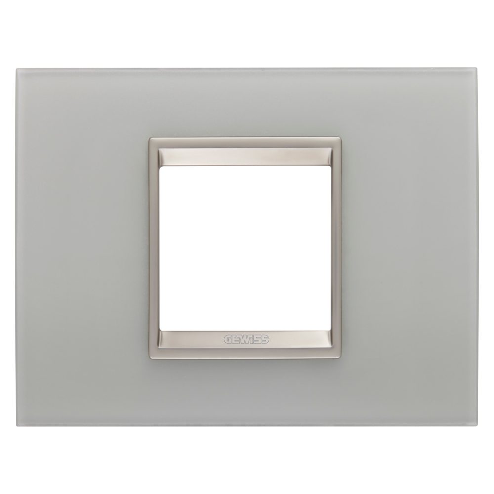  rámeček lux – ze skla – 2 moduly – přirozený odraz – vnitřní rám matný světlý bronz – chorusmart