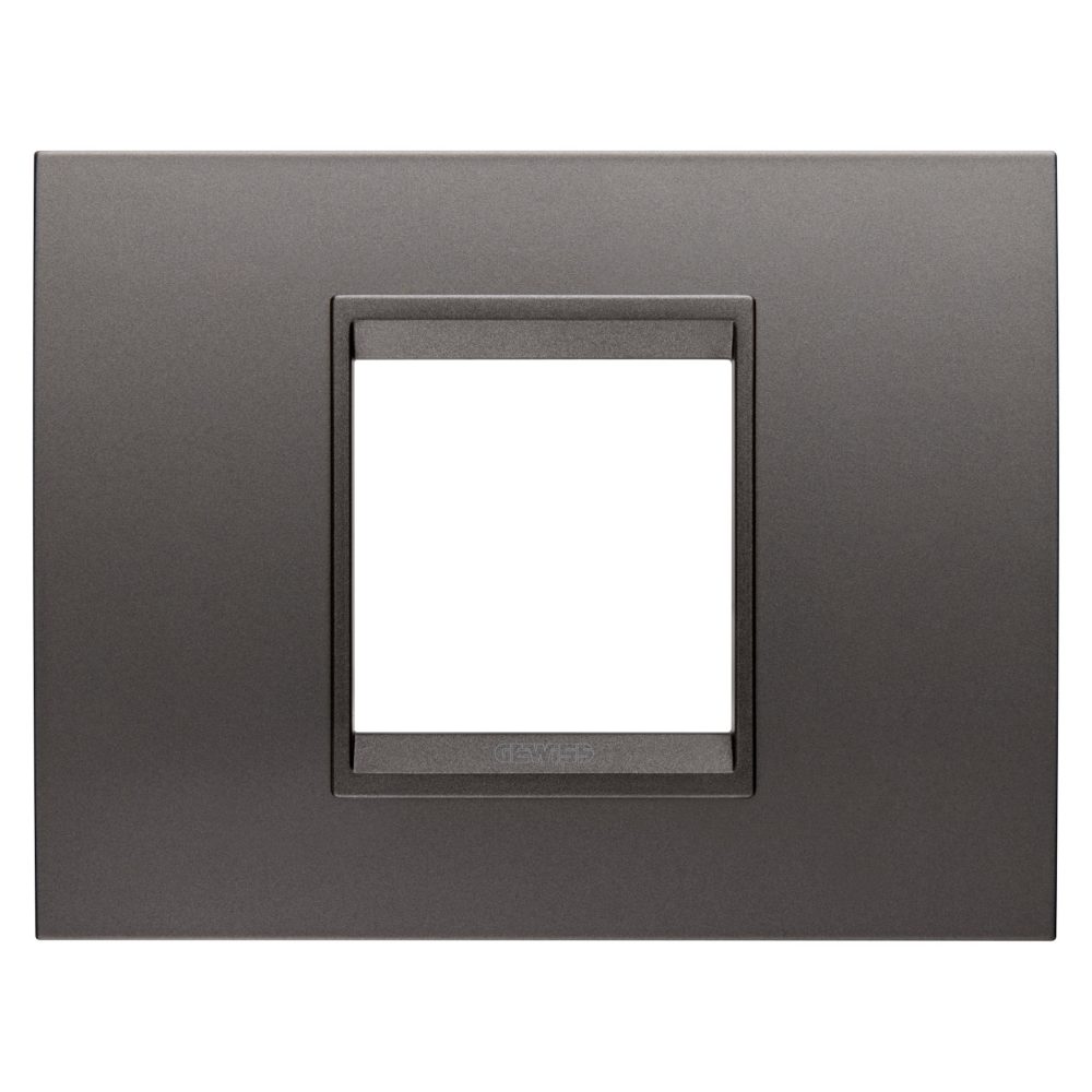  lux plate - in metal - 2 modules - gunbarrel - inner frame matt gunbarrel - chorusmart