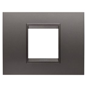 placă lux - in metal - 2 module - gunbarrel - cadru interior matt gunbarrel - chorusmart