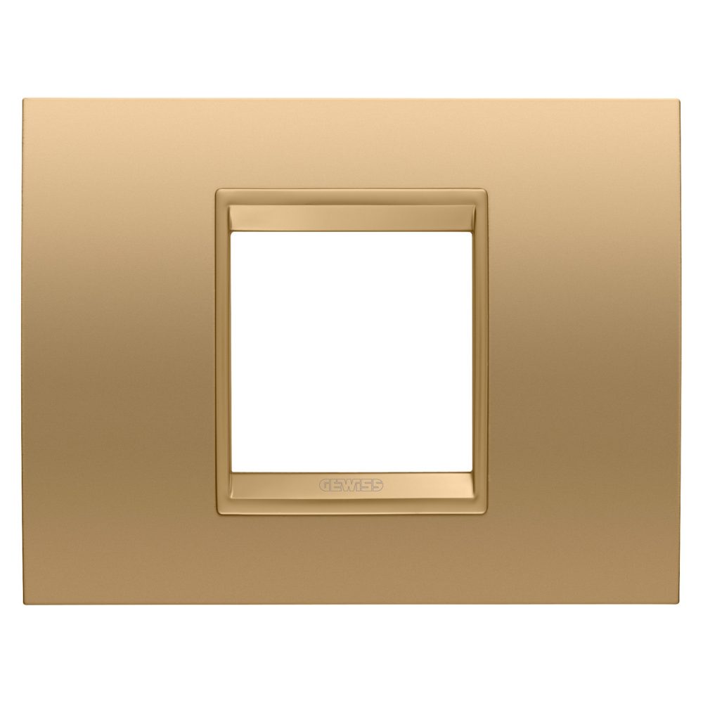  rámeček lux – z kovu – 2 moduly – zlatá – vnitřní rám matně zlatý – chorusmart