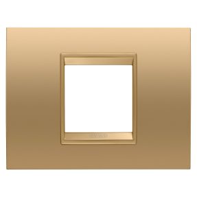 placă lux - in metal - 2 module - aur - cadru interior aur mat - chorusmart