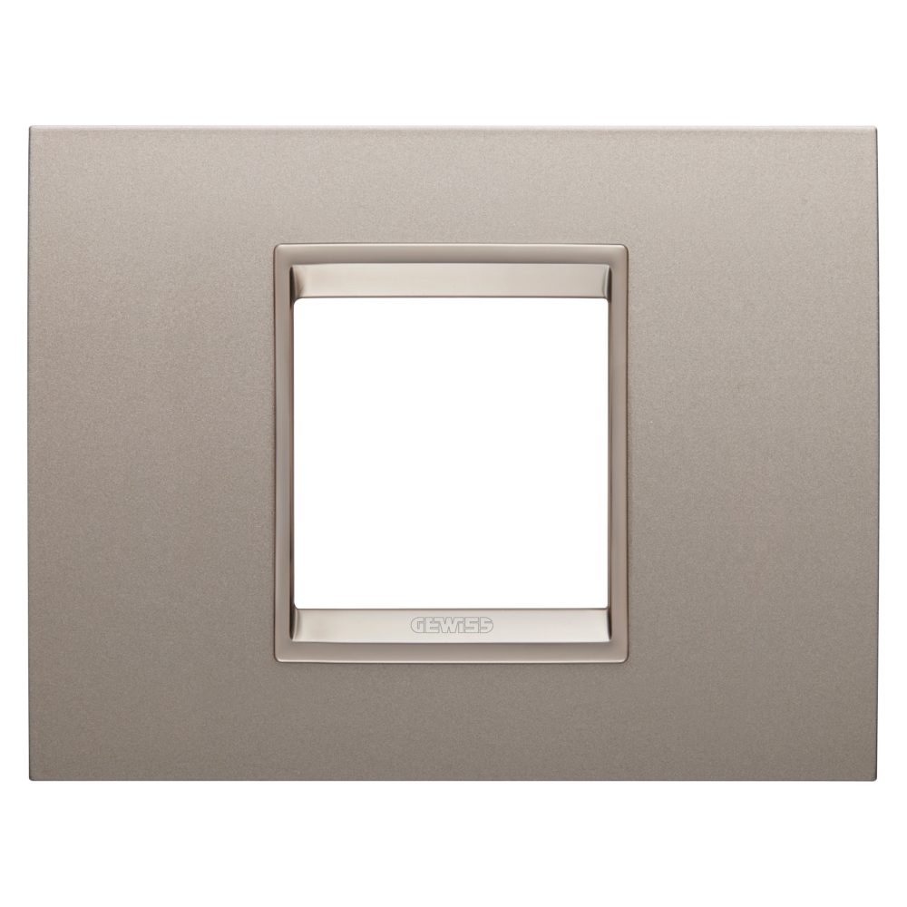  rámeček lux – z kovu – 2 moduly – perleťová bronzová – vnitřní rám matný světlý bronz – chorusmart
