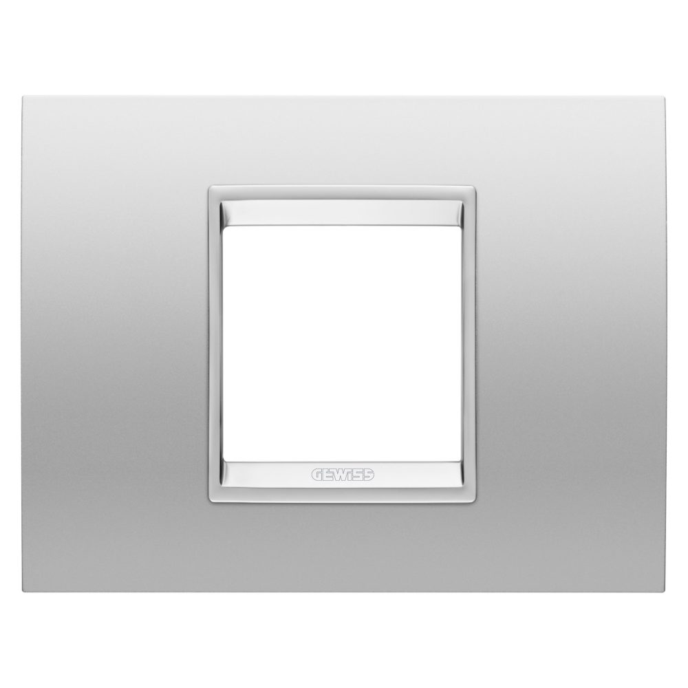  plaque lux - en métal - 2 modules - gris magnétique - châssis interne gris magnétique mat - chorusmart