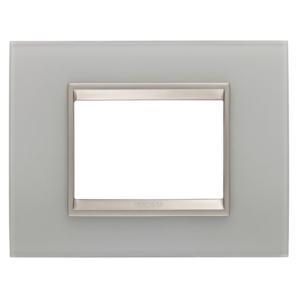  rámeček lux – ze skla – 3 moduly – přirozený odraz – vnitřní rám matný světlý bronz – chorusmart