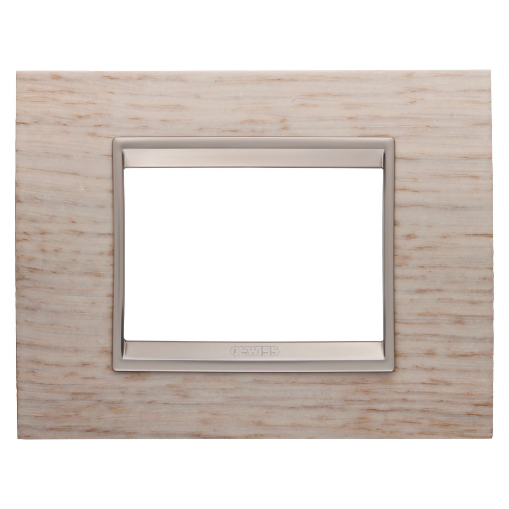  plaque lux - en bois - 3 modules - chêne clair - châssis interne bronze clair mat - chorusmart
