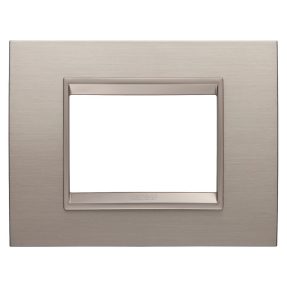 PLACĂ LUX - IN METAL - 3 MODULE - ALUMINIU PERIAT - CADRU INTERIOR BRONZ MAT - CHORUSMART