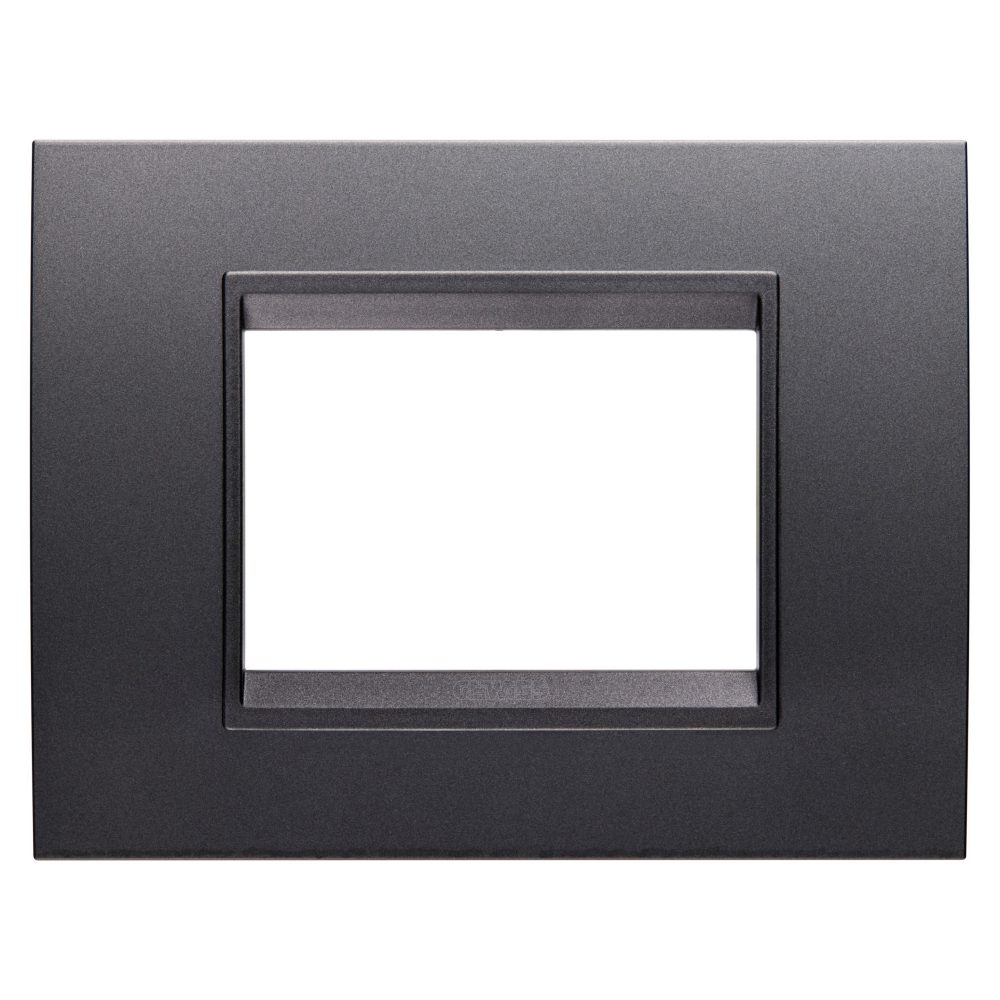  plaque lux - en technopolymère peint - 3 modules - ardoise absolue - châssis interne ardoise mat - chorusmart