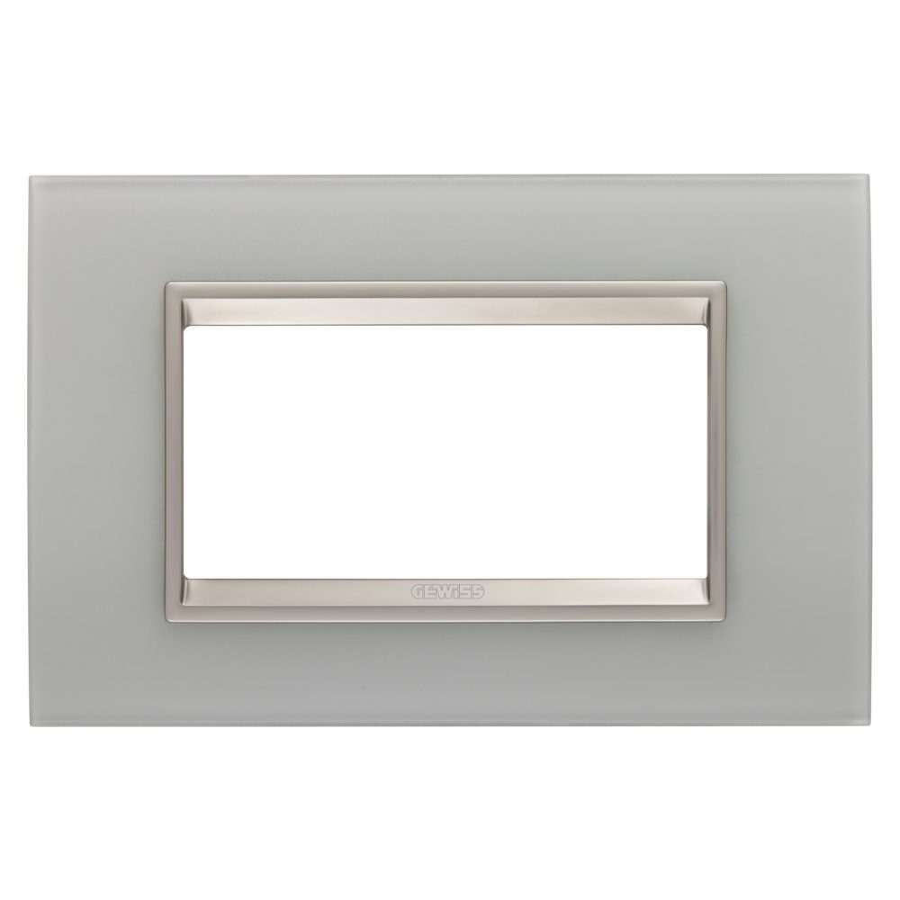  rámeček lux – ze skla – 4 moduly – přirozený odraz – vnitřní rám matný světlý bronz – chorusmart