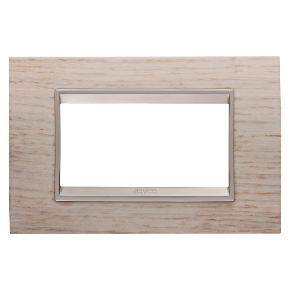  rámeček lux – ze dřeva – 4 moduly – světlý dub – vnitřní rám matný světlý bronz – chorusmart