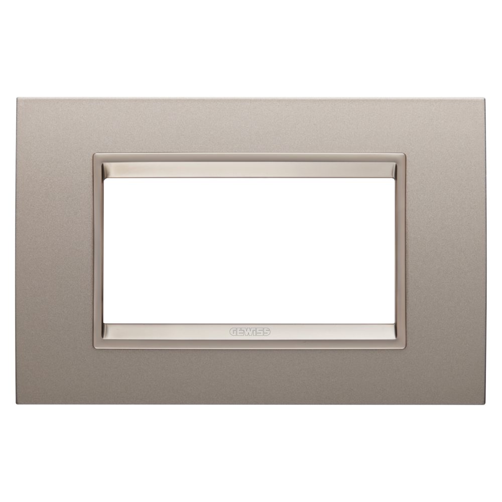  plaque lux - en métal - 4 modules - bronze perlé - châssis interne bronze clair mat - chorusmart